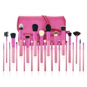 Customize Premium Makeup Brushes Manufacture 24pcs Professional Powder Foundation Eyeshadow Make up Brush Set with Cosmetics Case
