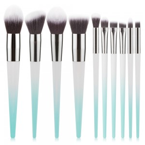 Private Label 10Pcs Synthetic Hair Make Up Cosmetic Makeup Brush Set