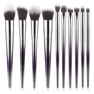 Private Label 10Pcs Synthetic Hair Make Up Cosmetic Makeup Brush Set