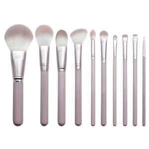 10pcs OEM 2 colors vegan hair Cosmetic Brush Set Travel Makeup Brush Set