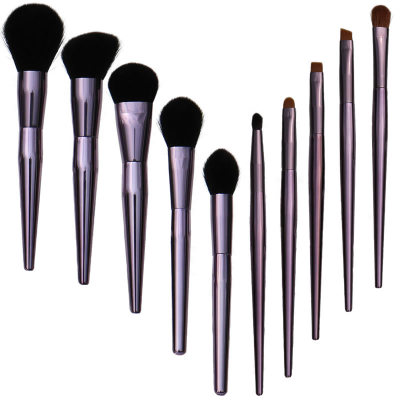 11pcs metallic purple makeup brush