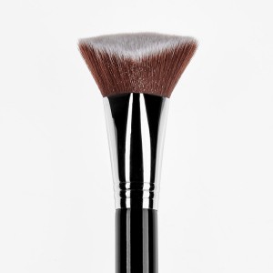 Private label 3D copper ferrule foundation brush