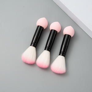 New Design Mini Latex Facial Makeup Dual End Sponges and Brush Blending puff with Foundation Powder Brush Makeup Tools