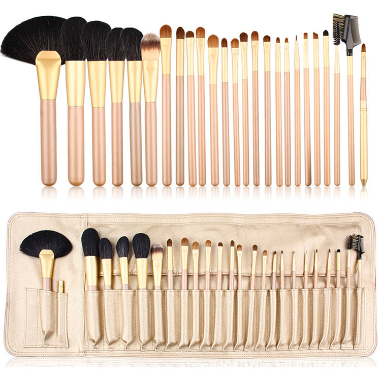 25pcs goat hair makeup brushes