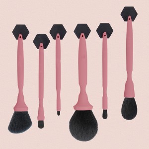 OEM portable 8pcs travel makeup brush set with newest design handle