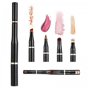 YRSOOPRISA Portable Multi Use Make Up Brush Detachable Eyeshadow Lip Eyebrow 4 in 1 Cosmetic Brush Set