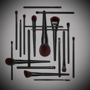 Custom China 20pcs Black makeup brush set Professional cosmetic brush