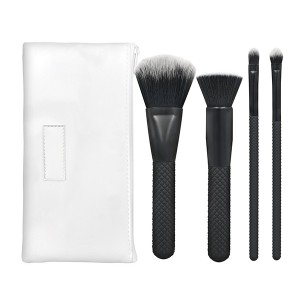 Customized makeup brushes set 4pcs face brushes with brush bag