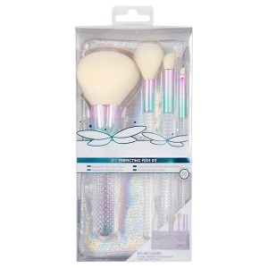 Customized makeup brushes set 4pcs face brushes with brush bag