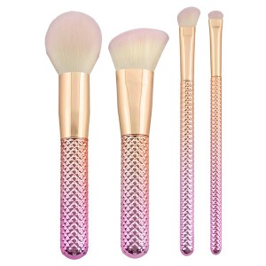 Customized makeup brushes set 4pcs face brushes with brush bag