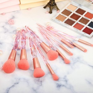 Private 10pcs Cystal handle cosmetic makeup brushes set