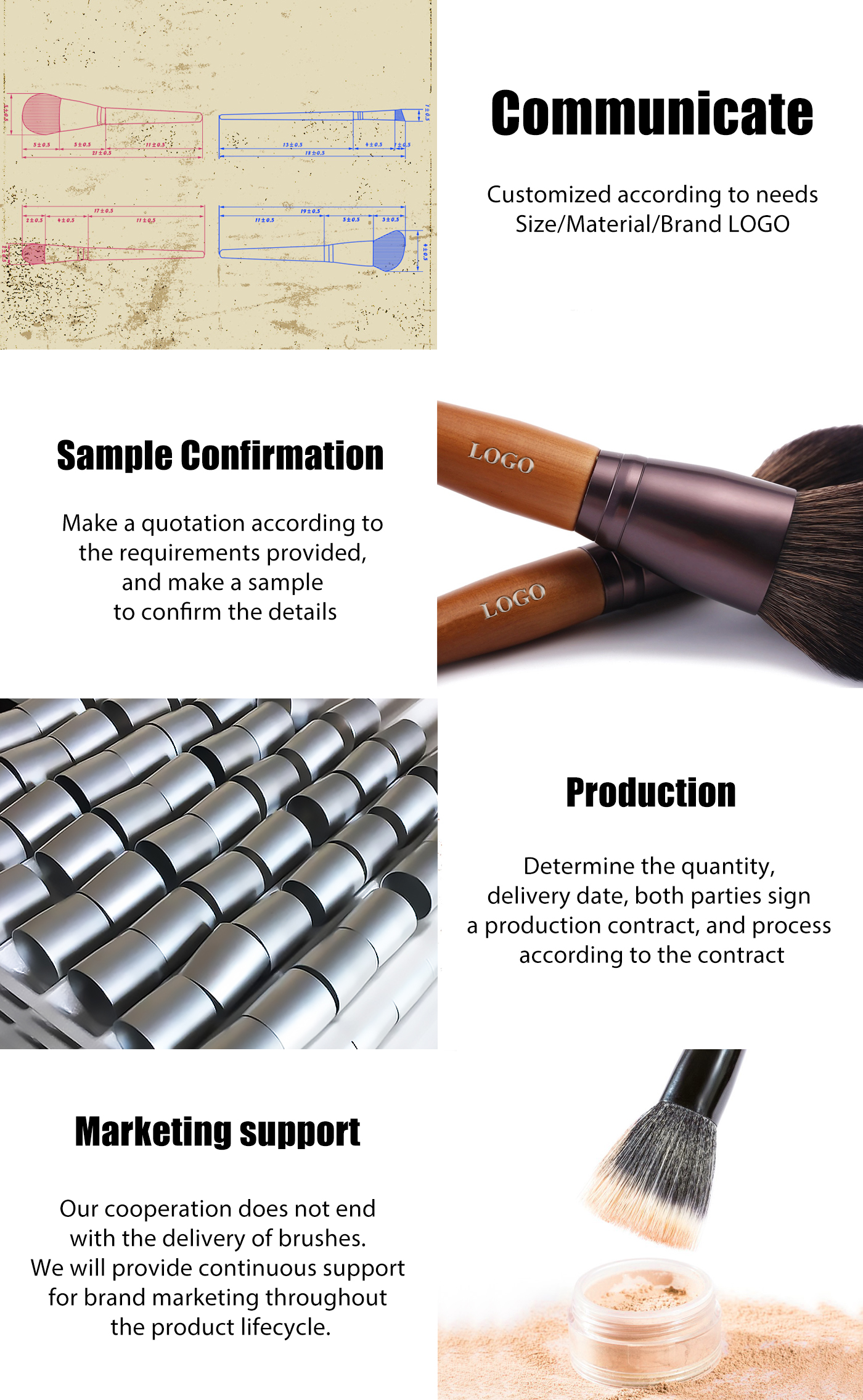 customize makeup brush