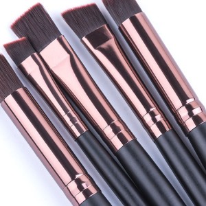 5pcs black vegan hair eye makeup brush set Eye brow eyeliner brushes