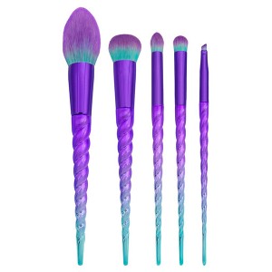 5pcs high quality makeup brush set beauty tool factory with pouch