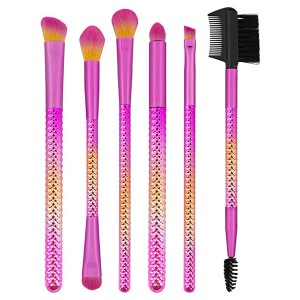Private label ombre color 6pcs makeup brushes set factory