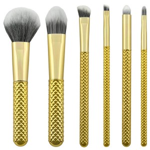 Private label ombre color 6pcs makeup brushes set factory