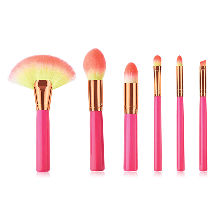 6pcs cosmetic travel brushes set