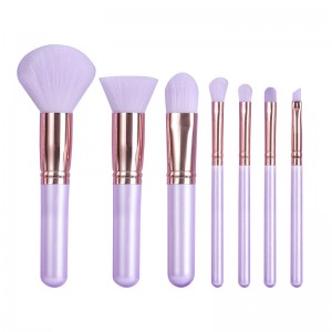 7 Pieces high quality Soft Synthetic hair travel makeup brush set