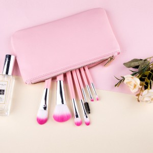 New 7pcs Pink Personal Cosmetic Brush set and Make up Brush set