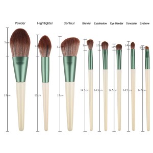 Private label 8pcs pearl white makeup brushes set brush manufacturer