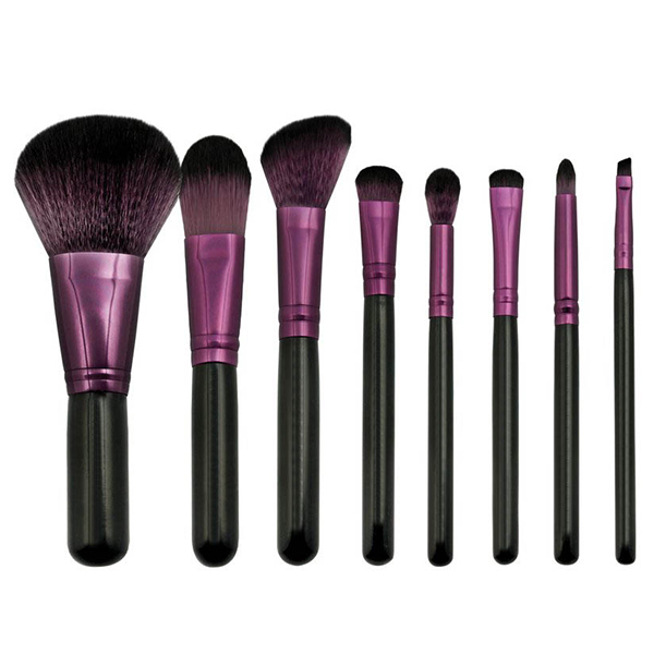 8pcs black makeup brush set