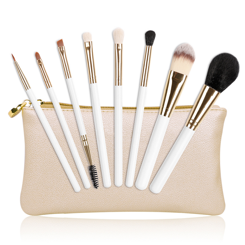 8pcs white makeup brush