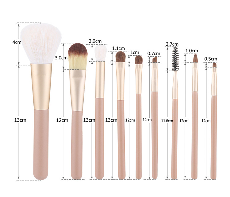 9pcs animal makeup brush