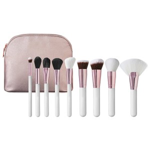 9pcs Classic black makeup brush set with private label