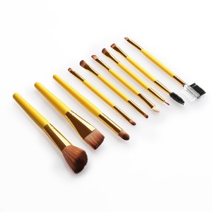 9pcs Nylon Hair Make up Brushes Set Makeup Tools with dual end brushes