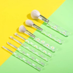 YRSOOPRISA Custom Professional Lucency Daisy Make up Brushes Premium Synthetic Kabuki Powder Blush Eye Makeup Tools