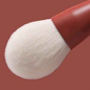 Custom logo 6pcs Matt red synthetic hair kabuki makeup brush set for travelling