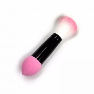 New Design Mini Latex Facial Makeup Dual End Sponges and Brush Blending puff with Foundation Powder Brush Makeup Tools
