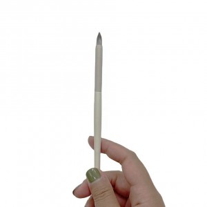 Wholesale Single Makeup Brush Synthetic Hair Aluminum Tube Birch Handle Luxury Pencil Concealer Makeup Brush