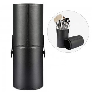 Private label Storage bags Pu Leather Travel Brushes Case Bag Cup Makeup Brush Holder