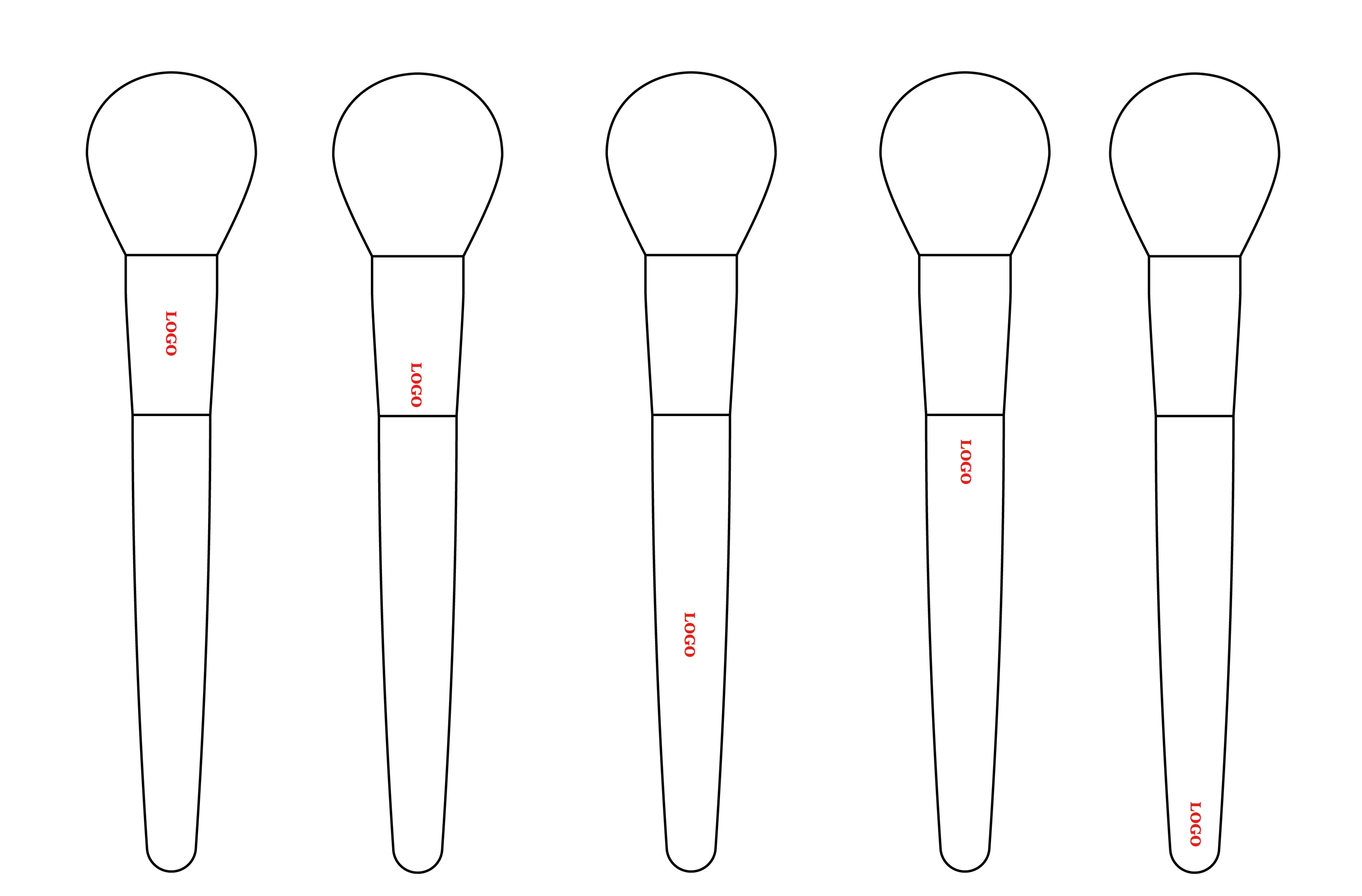 Makeup Brush LOGO Position