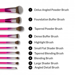 China High Quality Synthetic hair Makeup Brush Set