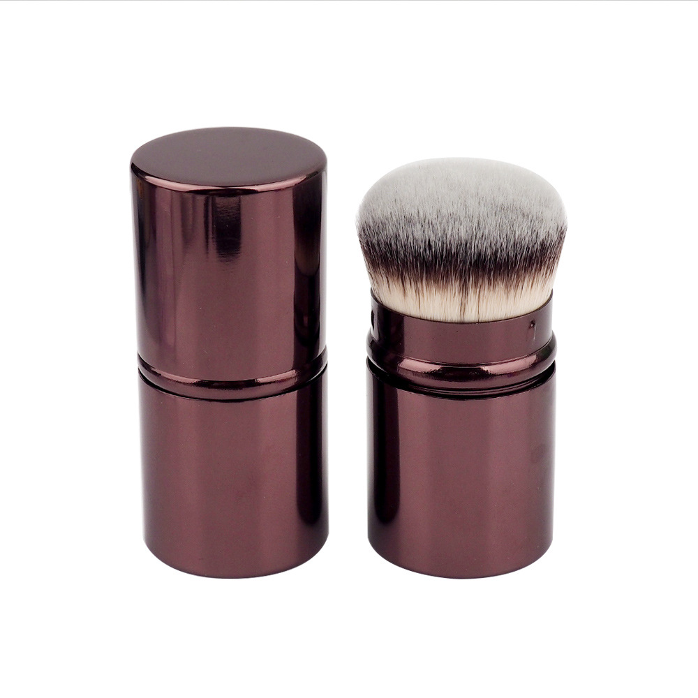 New Custom Retractable Airbrush Kabuki Brush Premium Vegan Foundation Brush for Liquid Cream Powder Face Makeup Featured Image