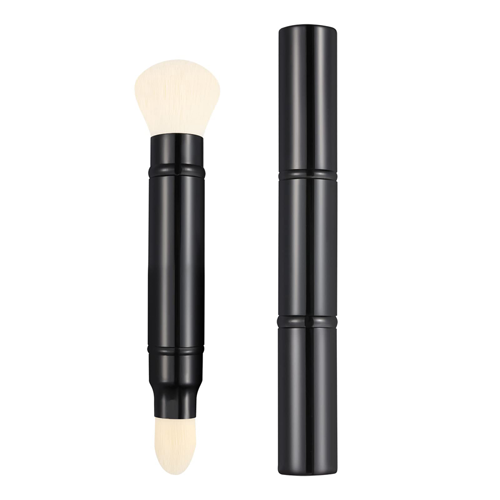 YRSOOPRISA Customize Premium Dual-ended Retractable Foundation Powder Sunscreen Brush Vegan Travel Makeup Tool Featured Image
