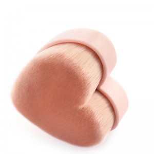 Private Label Brush Factory Synthetic Custom Hair Heart Shape Single Kabuki Makeup Brush