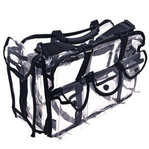 Transparent Black Pvc Cosmetic Makeup Brush Tote Bag