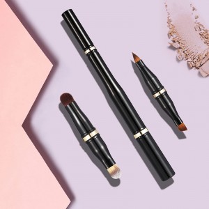 YRSOOPRISA Portable Multi Use Make Up Brush Detachable Eyeshadow Lip Eyebrow 4 in 1 Cosmetic Brush Set