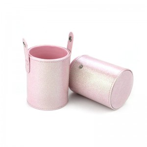 Wholesale Glitter Makeup Brush Holder Luxury Sparky Bling PU Leather Cosmetics Make UP Box