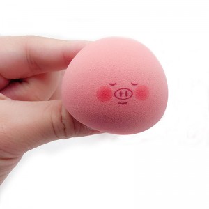 Wholesale Lovely Pig Pattern Makeup Sponge Private Label Latex Free Foundation Blending Sponges