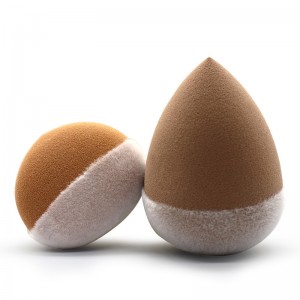 OEM New Lovely Semi Microfiber Velvet Beauty Sponge Non Latex Makeup Blender Puffs