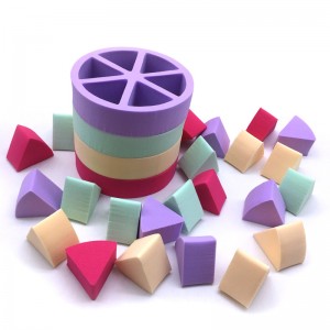 Customize New Design Makeup Sponge Powder Puff Scalloped Round Eight Cut Platter Sponge Cosmetic Puffs