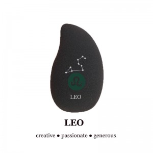 Wholesale Soft Black Makeup Sponge Twelve-constellation Printing Cosmetic Puffs Foundation Blending Beauty Blender