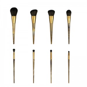 OEM ODM 8pcs Soft Vegan Hair Makeup Brush Set Powder Blush Concealer Eyeshadow Beauty Tools