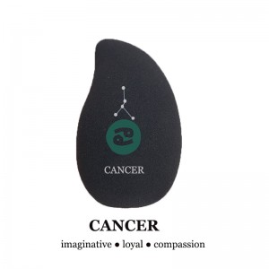 Wholesale Soft Black Makeup Sponge Twelve-constellation Printing Cosmetic Puffs Foundation Blending Beauty Blender