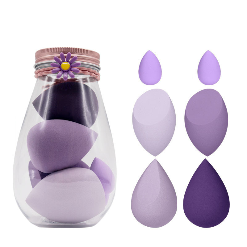 Eco Friendly Small Daisy Bottle Beauty Egg Cosmetic Puff Latex Free Blending Beauty Sponge Set Featured Image