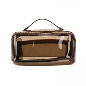 New Fashion Clear Toiletry Makeup Bag Waterproof PVC Plastic Travel Cosmetic Bag with Zipper